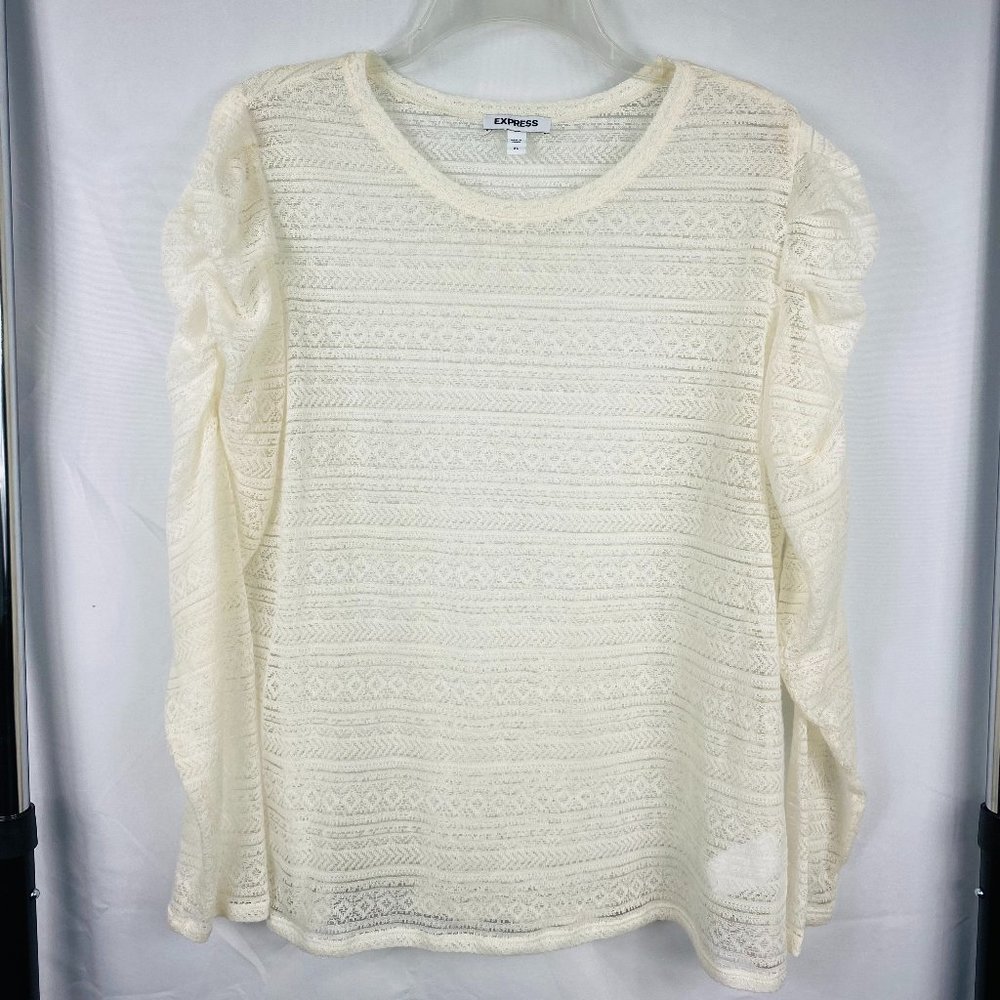 Women's Express Puff Long Sleeve Knit Sweater